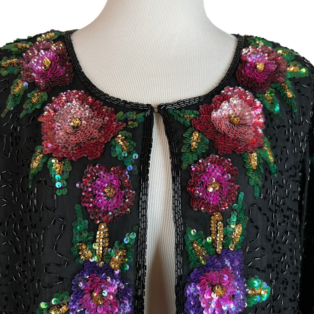 laurence kazar  ジャケット Vintage Laurence Kazar beaded & sequin jacket – Sainted Goods
