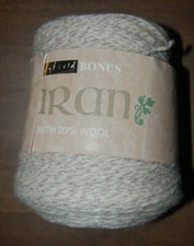 400g  CONE  ACRYLIC / WOOL  ARAN  HAND / MACHINE  KNITTING  YARN  LILAC  TWEED  