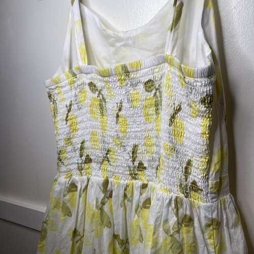 Cherokee Girl’s Dress Size XL 14/16 White With Lemons Spaghetti Straps Buttoned - Picture 9 of 16
