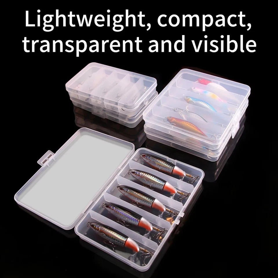 5 отсек снасти коробка пластиковый рыболовная приманка устроитель чехол 18,3 * 12 * 2,5 см 75g - Изображение 4 из 4