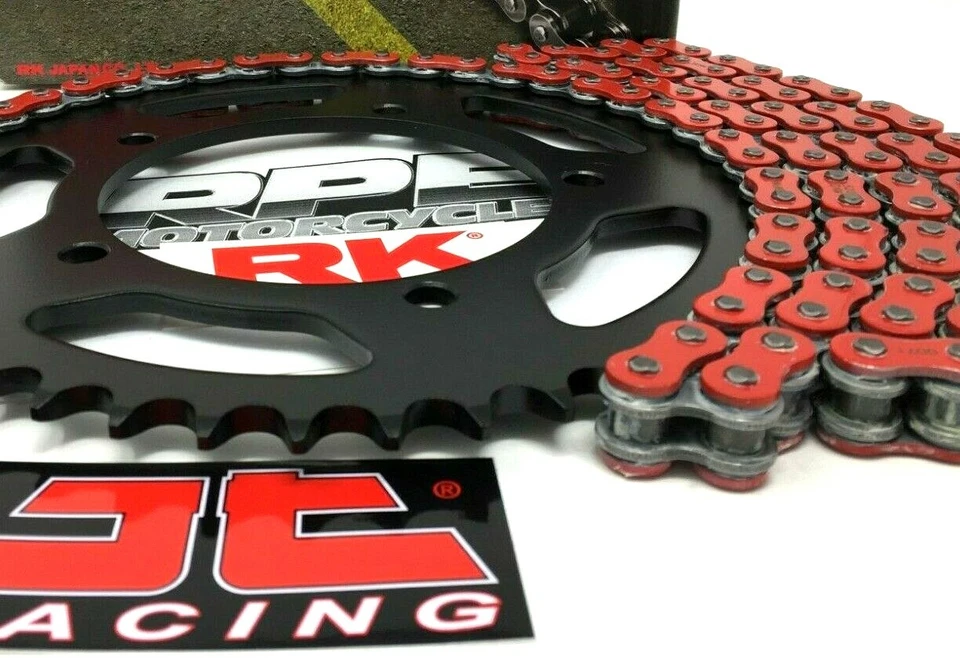 Suzuki DRZ400sm 2005-2024 Colors RK Racing X-Ring Chain and Black Sprocket Kit - Image 2 of 4