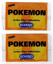 (2)x Pokemon Action Flipz Game CCG Cards Eckerd Drugs Vintage Unopened Pack Lot