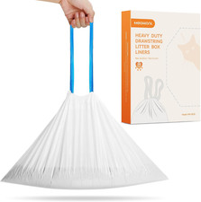 Meowant Cat Litter Box Liners, Drawstring Receptacles Bags for Meowant MW-SC01/M