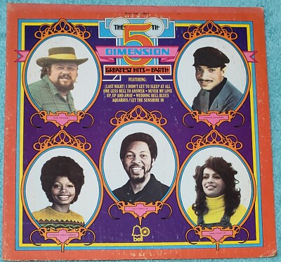 The 5th Dimension Greatest Hits On Earth 1972 Vinyl Album Aquarius, Up Up & Away