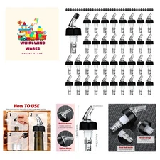 80-Piece Automatic Measured Bottle Pourer Set - 1 oz/30 ml Precision Pourers