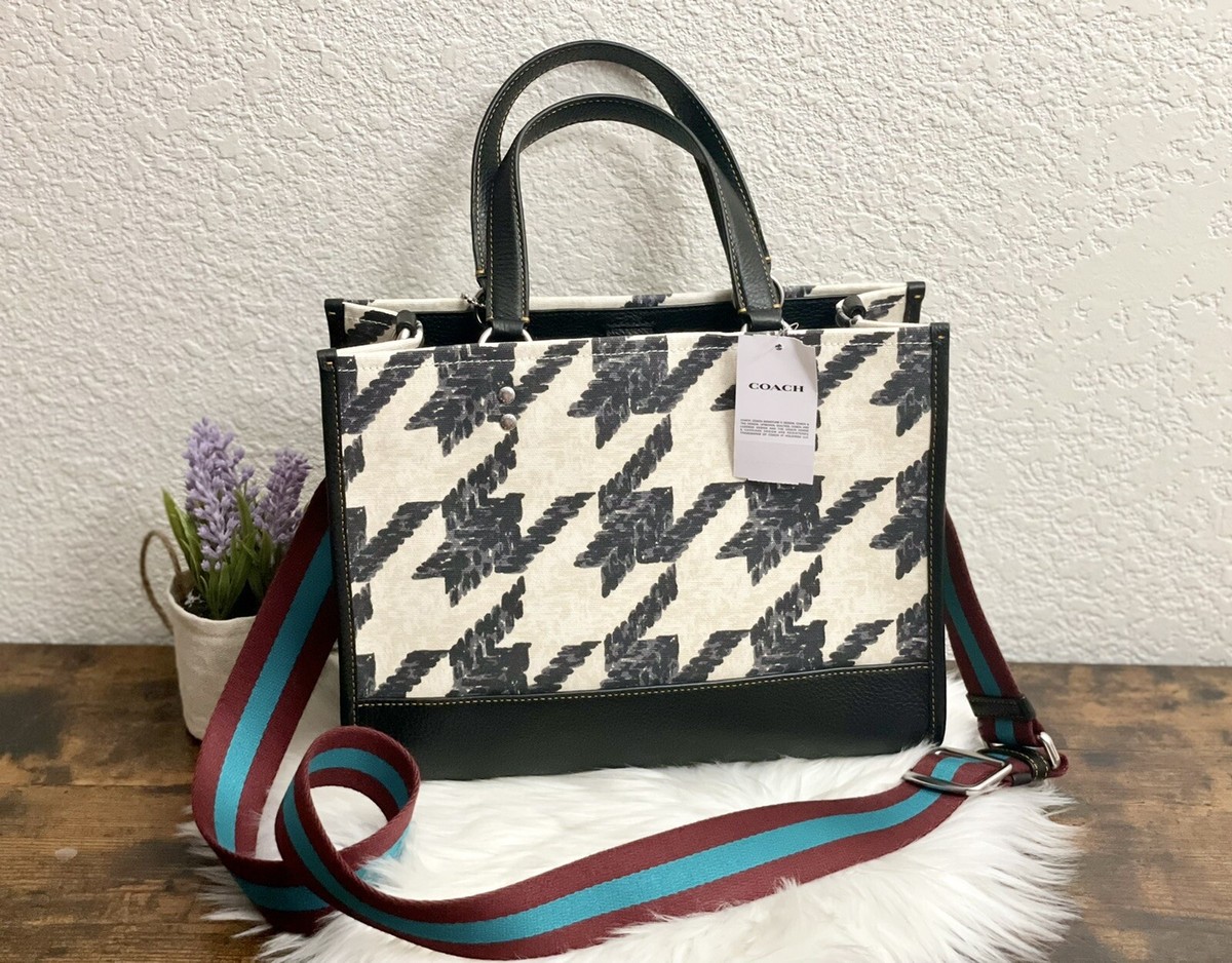 Coach Dempsey Carryall With Houndstooth Print And Patch NWT