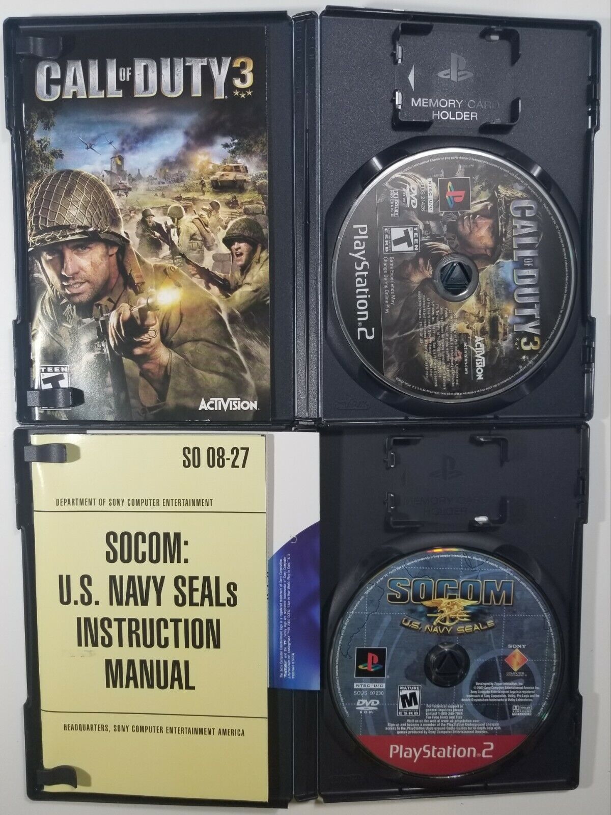 Socom + Call Of Duty ( Tiro ) Ps2 Coleção (8 Dvds)