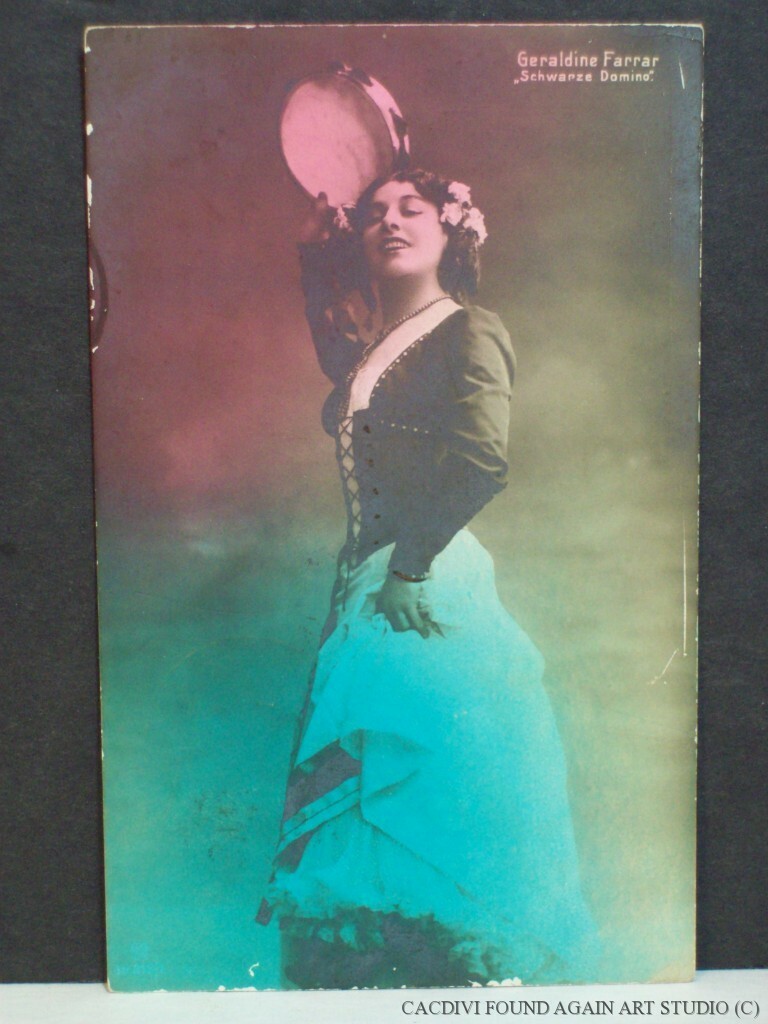 Real Photo Postcard Geraldine Farrar Opera Singer RPPC 1908 Atch & Lenora RPO