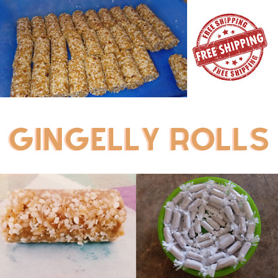 Gingelly Rolls (Thala Karali) with Jaggery & Sesame Seeds Homemade ...
