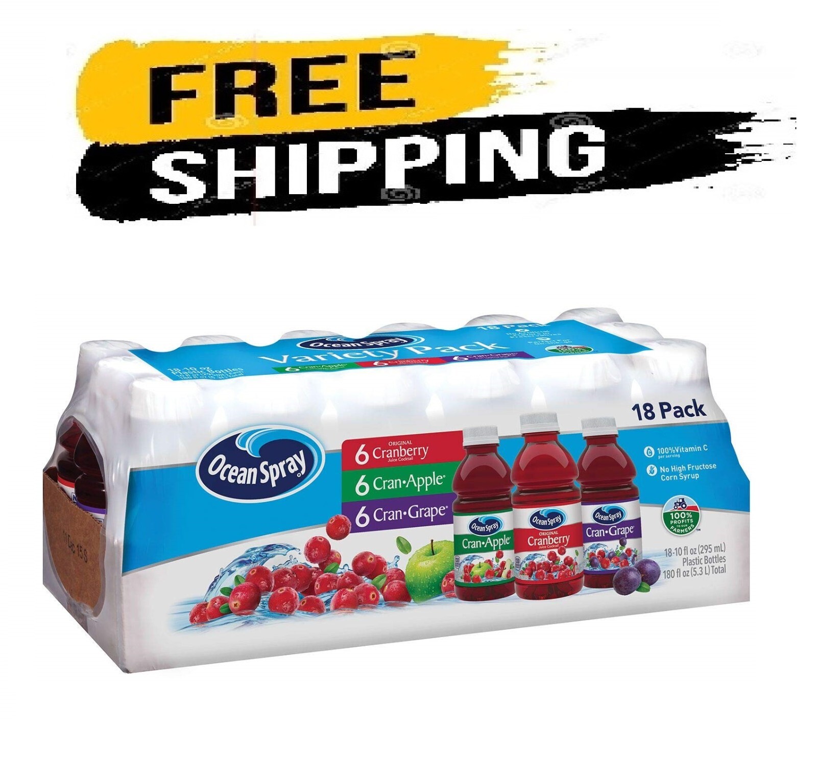 Ocean Spray Juice Drink Variety Pack (10 fl. oz., 18 pk.) eBay