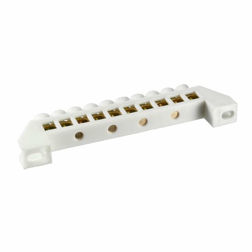 10 Holes Bridge Form Ground Wire Line Row Copper Tone Terminal Block Connector - Picture 4 of 4