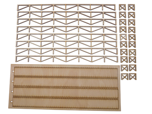 4 x 28cms Carriage Maintenance Wooden Platforms OO Gauge 1:76 scale Railway Kit - Picture 10 of 13