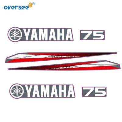 Top Cowling Sticker Kit 75HP For Yamaha Outboard Motor Graphics 75HP 2 ...