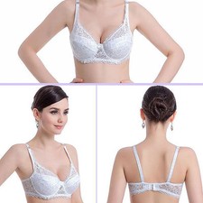New Women Large Bra Perfect Size Full Lace Embroidery Lingerie Push Up Unwerwear