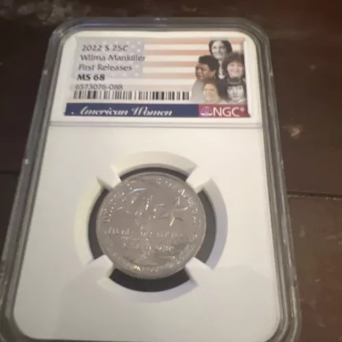 2022 S Wilma Mankiller 25c NGC MS 68 American Women Quarter FIRST RELEASES
