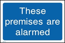 Image of These Premises are Alarmed Sign or Sticker - All Materials & Sizes (INFO12)