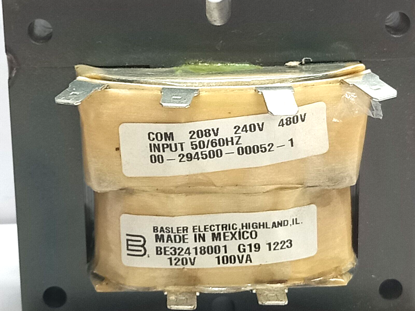 Basler BE32418001 Transformer 120V 100VA 50/60Hz Hobart 00-294500-052-1 ...