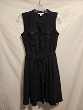 Nine West Fit & Flare Silhoutte, Sleeveless Utility Dress, Size XS,  Black