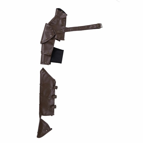 Unisex Kostüm Kunstleder Schulterpanzer Rüstung Armgurt Strap Stulpe Clubwear - Picture 44 of 50