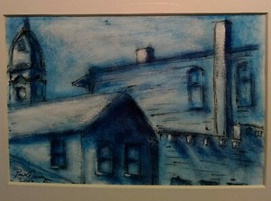 Original Gouache Painting Gloucester Cape Ann Artist Paul Neily