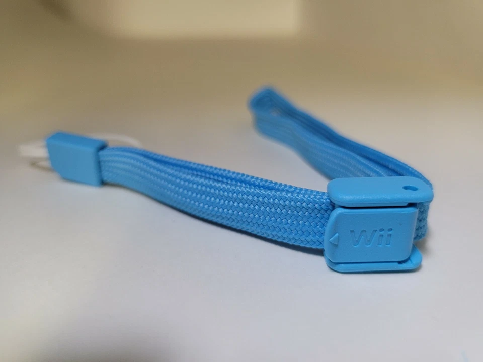 NOVO EM PERFEITO ESTADO Azul Oficial Genuíno OEM Nintendo Wii Controle Remoto Pulseira RVL-018 - Imagem 3 de 3