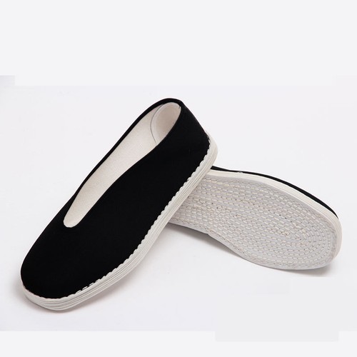 Chinese Mens Womens Martial Arts Kung Fu Wushu Canvas Black Shoes Slippers soft - Picture 12 of 15