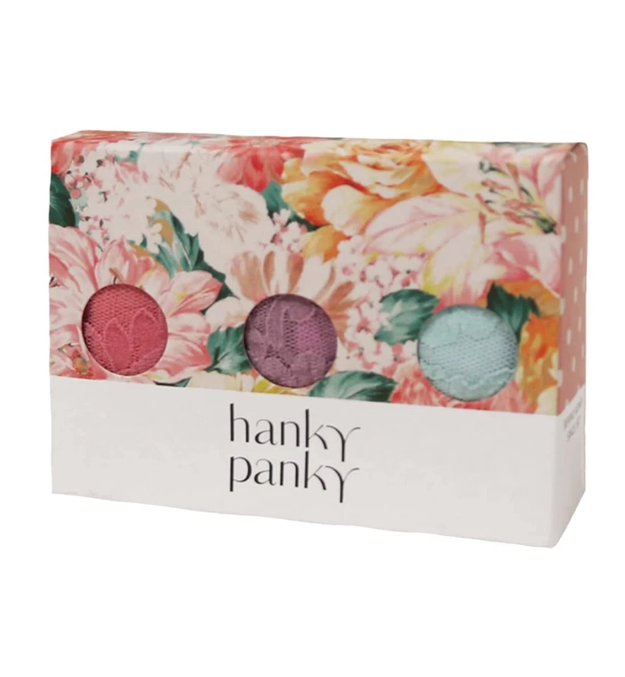 Tanga de tiro bajo de encaje Hanky Panky 294378 Signature, rosa/púrpura/azul, sistema operativo Foto 2 de 2