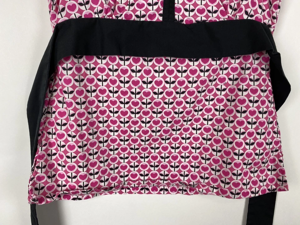Blusa Médica Koi Talla Pequeña Rosa Corazón Flores Corbata Negra 109PR Enfermería Médica S Foto 4 de 4