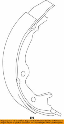 46530-30040 Toyota Shoe assy, parking brake, rh or center no.1