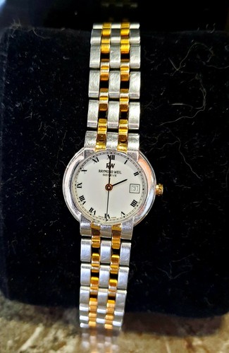SALE RAYMOND WEIL 9970 18CT GOLD PLATED TWO TONE WOMENS WATCH - 第 1/3 張圖片