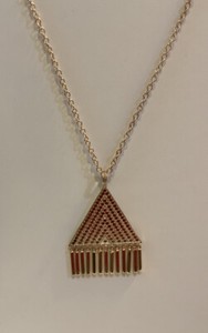Authentic Anna Beck Designs “ Lombok” Rose Gold - Plated Fan Necklace. B40