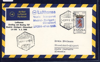56178) LH FF Madrid Spanien - Dsseldorf 4.2.66, SoU
