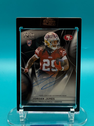 2025 Topps Chrome Black Auto Jordan James #RAU-JJ RC ON CARD AUTO 49ers