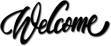 Welcome Wood Letters Sign Unfinished Cutouts Wooden Wall Art Decoration Black Wa