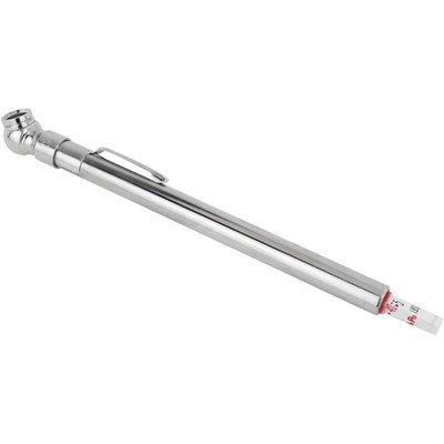 Milton S-921 Pencil Tire Pressure Gauge, Passenger Car, With Single, Chrome 