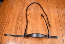 England, padded drop noseband, black for dressage bridle