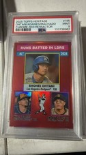 Shohei Ohtani 2025  Topps Heritage Red Refractor 🔥🔥🔥📈📈📈📈📈 4/5 Pop 1