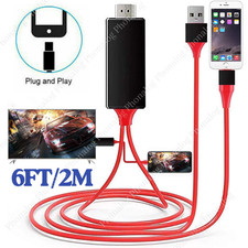1080P Phone to HDMI HDTV AV TV Adapter Digital Cable For iPhone 14/13/11/XR/iPad