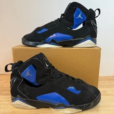 Air Jordan True Flight 'Black GameRoyal' Sneakers GS Size 6.5Y - 343795-042
