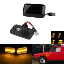 1 Paar Schwarz LED hohe Seitenblinker lampen für Audi Cabriolet BJ.1991-2000