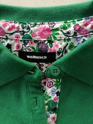 Walbusch Da. Polo Shirt Hemd Gr.40 Baumwolle Grün Kurzarm Neuwertig Top Zustand
