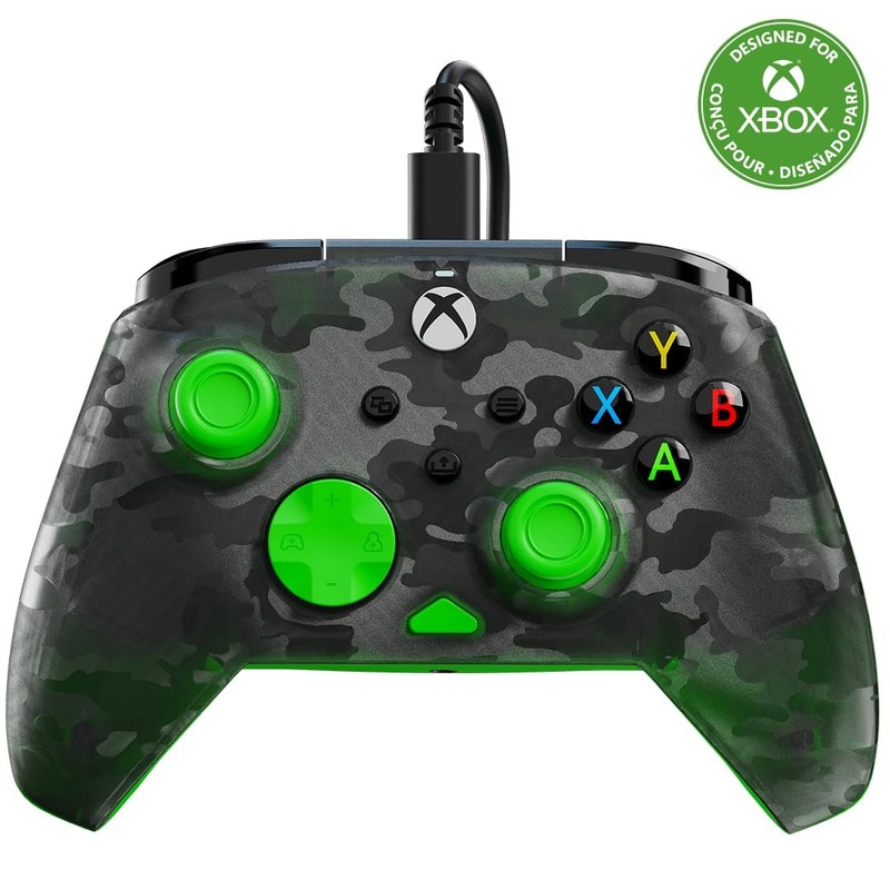 Turtle Beach Rematch Core Green and Ghost Black Camo Wired Gaming Controller