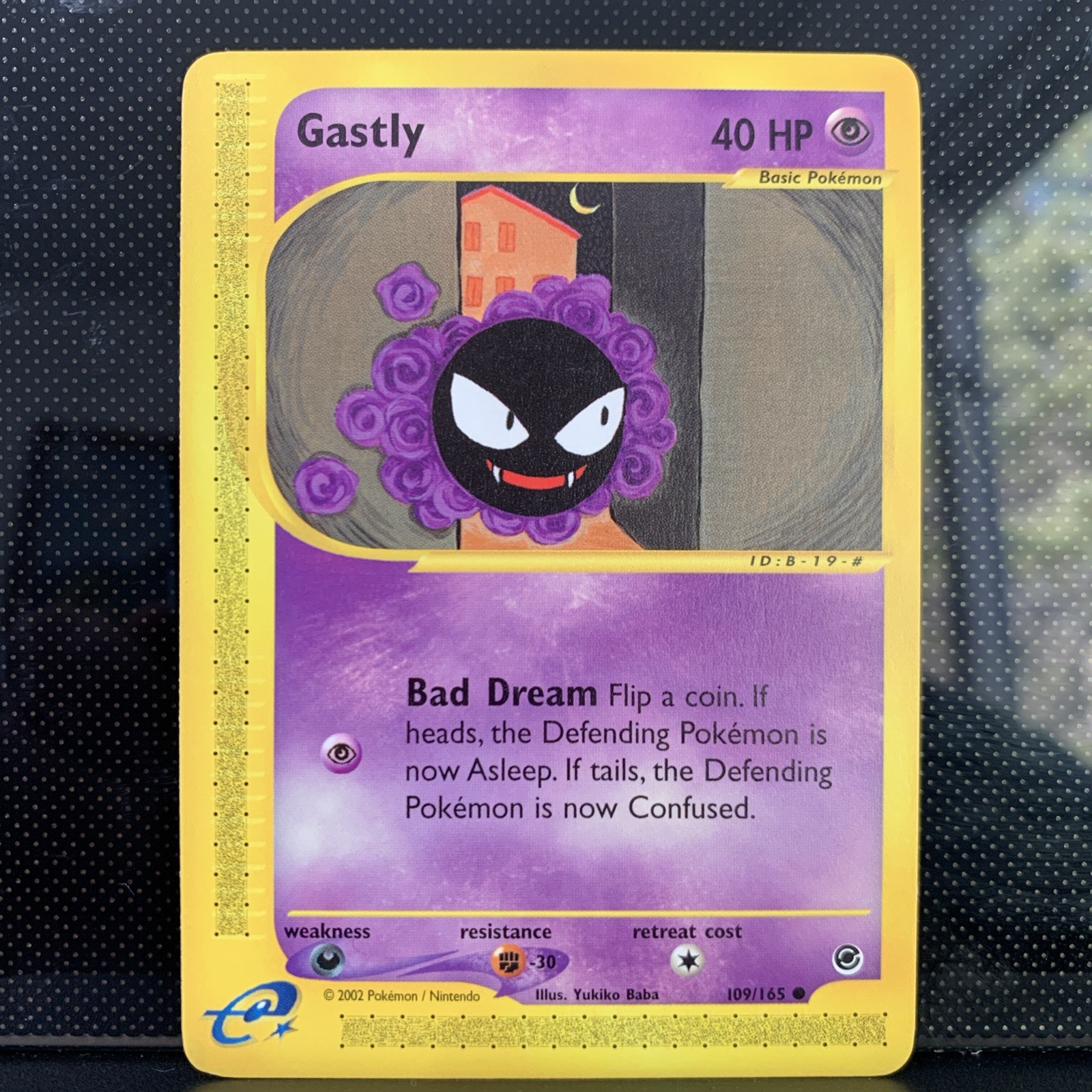 Gastly 109/165 Expedition Base Set Regular Yukiko Baba NM Pokemon TCG