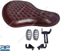 Echtleder Vorne Sitz Solo Seat Brown FüR Royal Enfield Klassisch 650 Gec