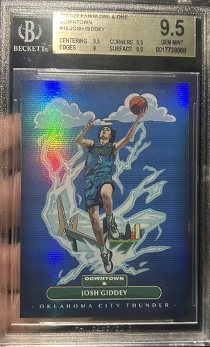 2021 Panini One And One Josh Giddey Downtown BGS 9.5 Rookie Pop 4 