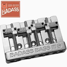 NUOVO Leo Quan® Badass® Bass III BRIDGE per Fender Precision Jazz SCANALATO, CROMATO
