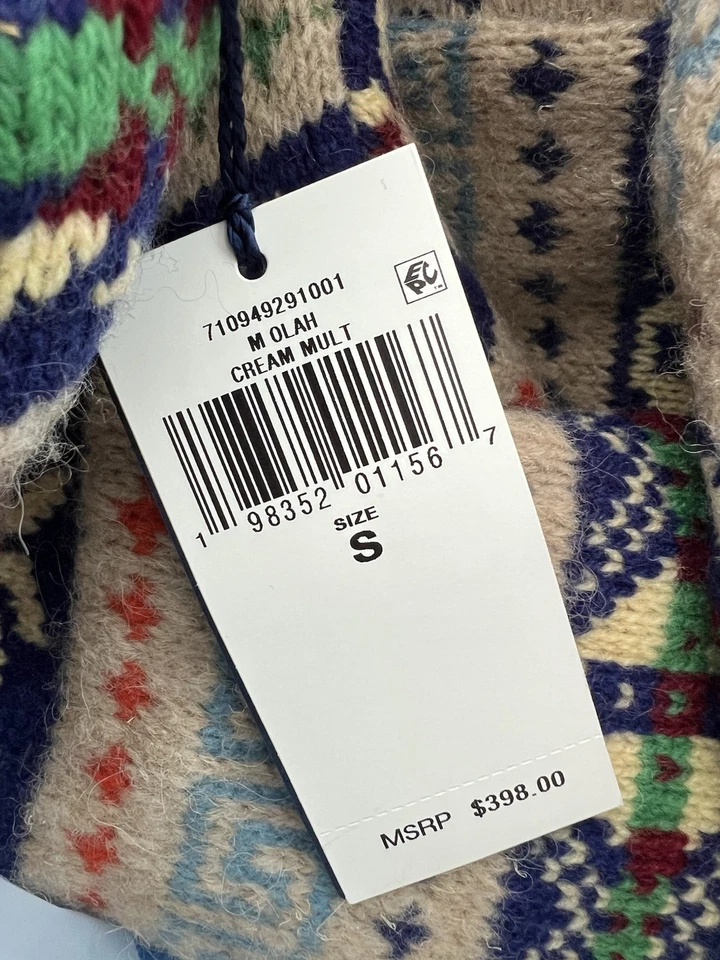 Polo Ralph Lauren Men's Fair Isle Wool Alpaca Linen Cotton Sweater Size-S NEW - Image 4 of 4