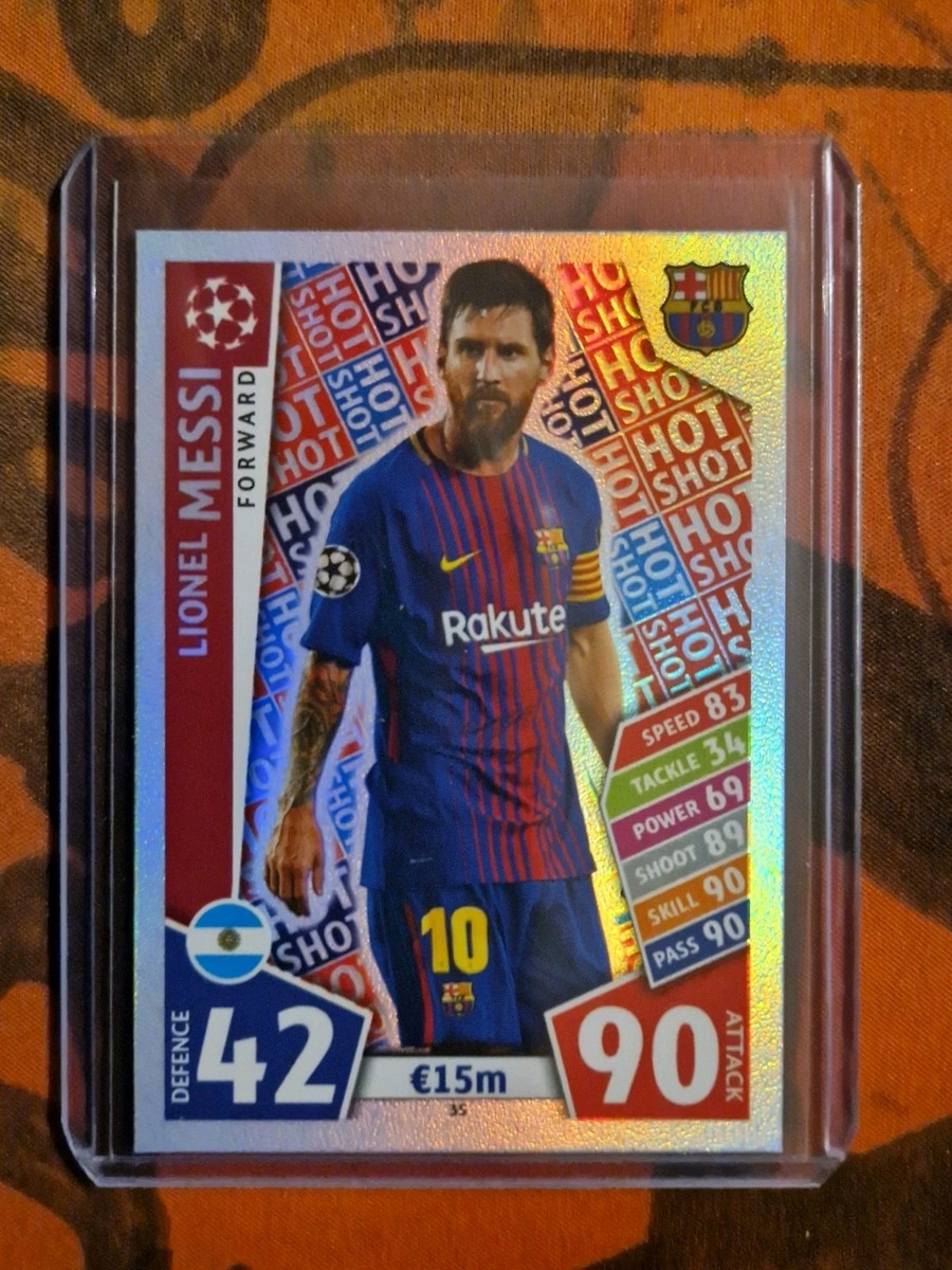 LIONEL MESSI 2017-18 Topps MATCH ATTAX UEFA Champions League