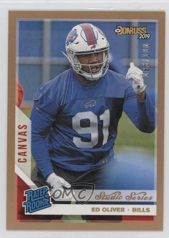 2019 Panini Donruss Rated Canvas Studio Series /100 Ed Oliver #347 Rookie RC