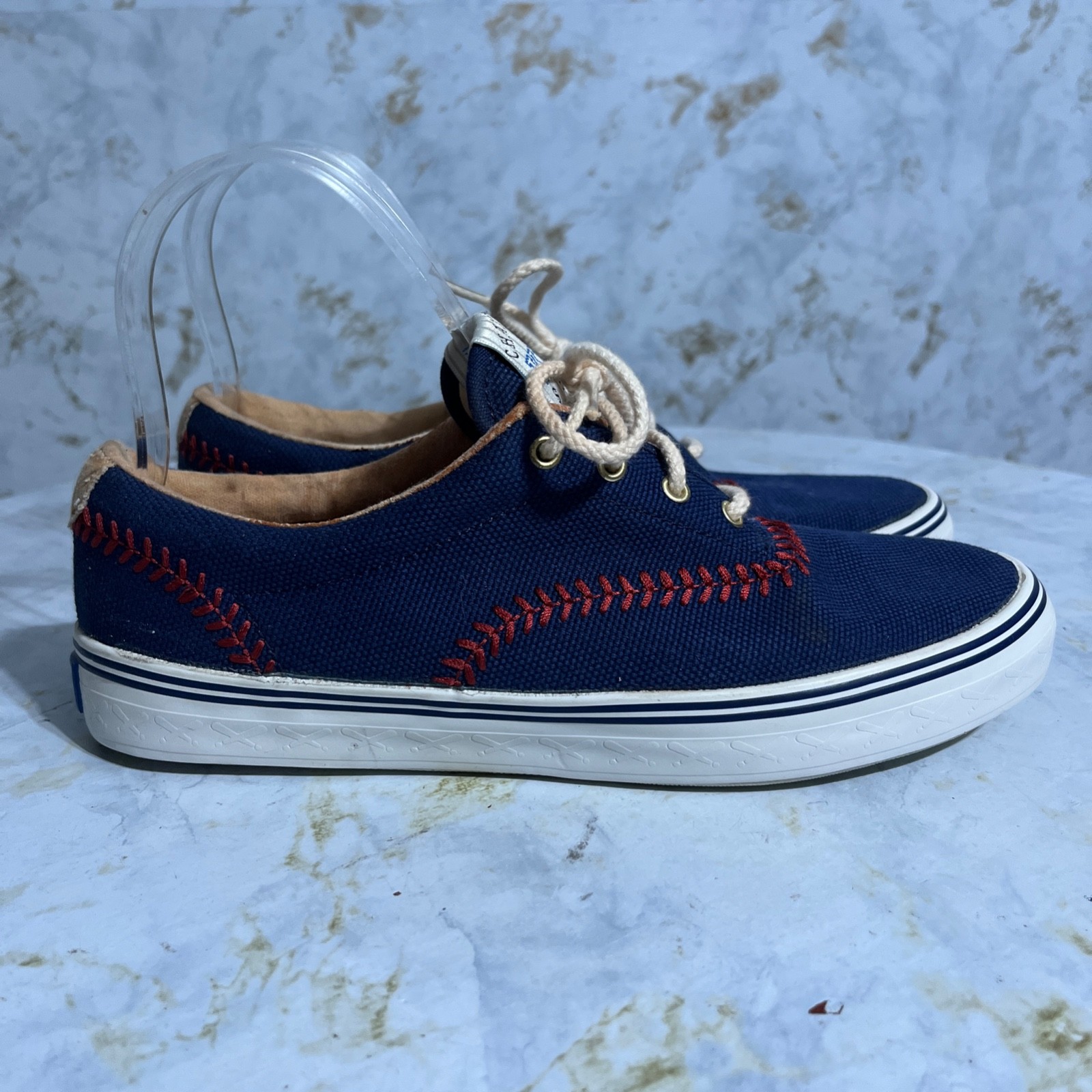 Blue Red Casual Low Top Trainer Sneakers